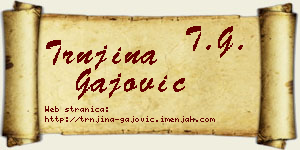Trnjina Gajović vizit kartica